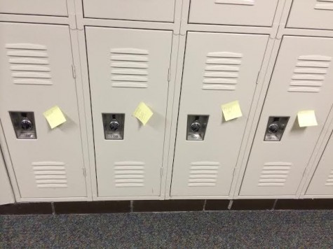 Sticky note surprise greets the students of HHS