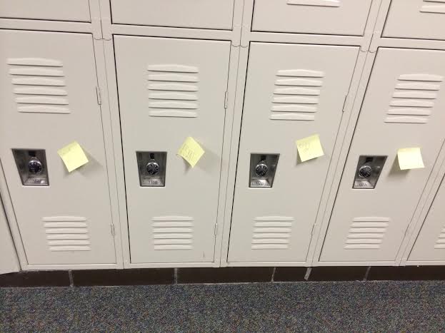 Sticky note surprise greets the students of HHS